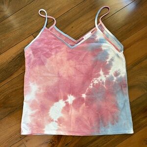 Pink Lily Tie Dye Tank Top S